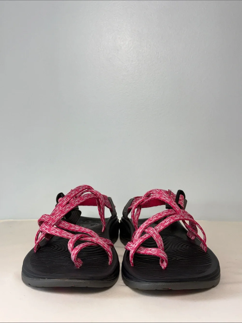 Chaco Women's Z/Cloud Pink and Black Strappy Outdoor Sandals
